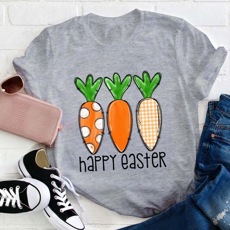 Happy Easter Carrot Teacher T-Shirt