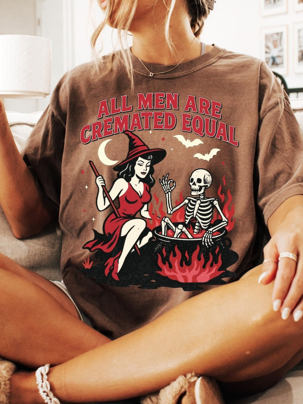 Women's Funny Halloween Retro T-shirt