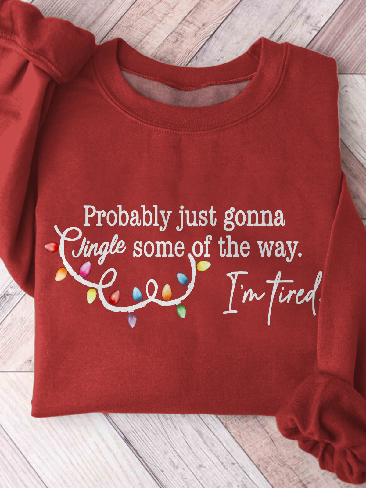 Winter Christmas Printed Long Sleeve Casual Top