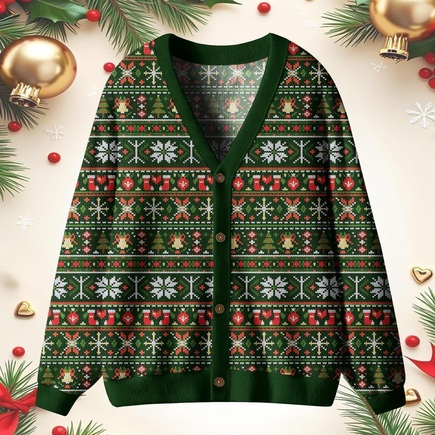 Unisex Retro Christmas Cardigan