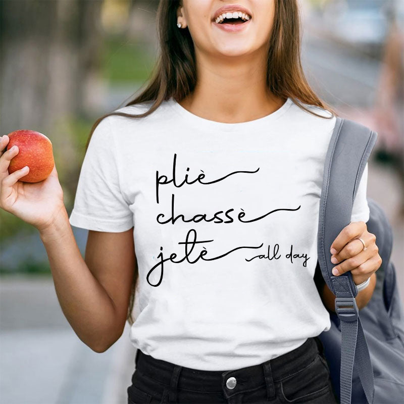 Plie Chasse Jete Dance Teacher T-Shirt