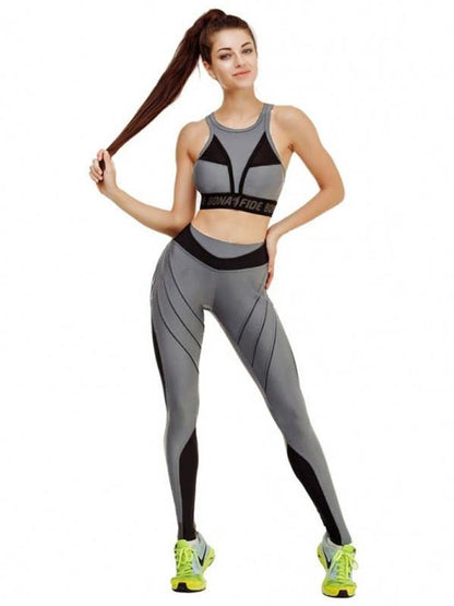 Contrast Color Wrap  High-Waisted Sports  Leggings