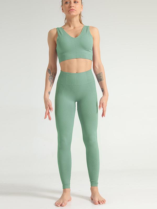 Wrap Solid High Waist Yoga Suits