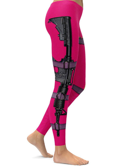 Equipped Digital Printing Tight Empire Yoga Leggings