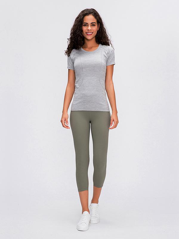 Wrap Solid Breathable Yoga Tees