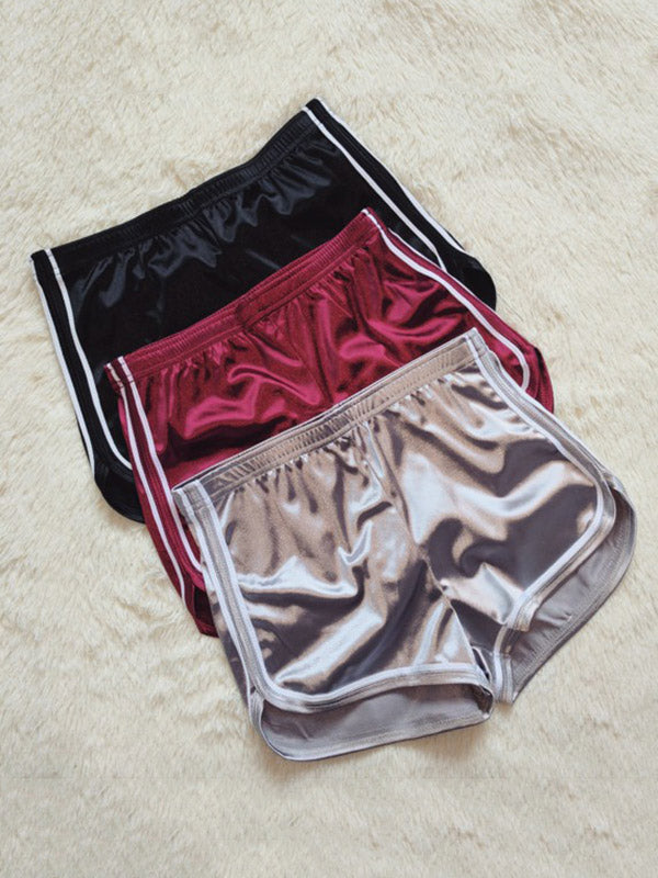 Fashion High-Waisted Smooth Elastic Sport Shorts