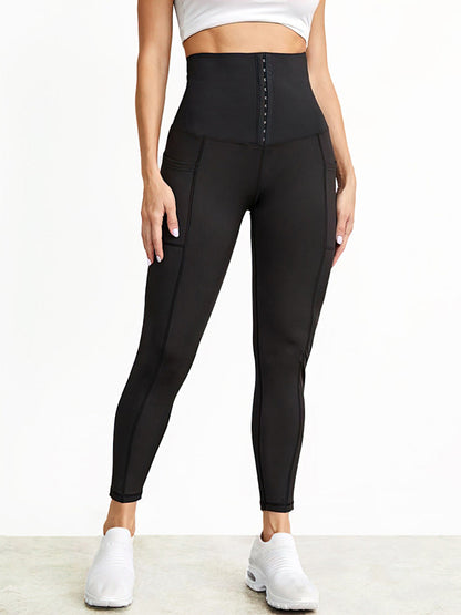 High Waist Pocket Girdle Sports Leggings