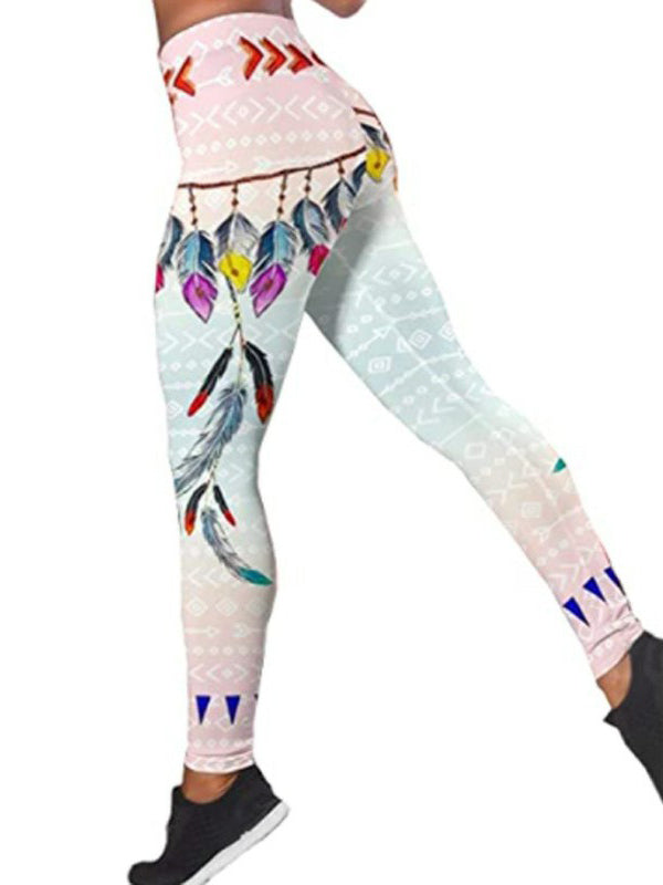 Horse Printed Breathable Hollowed Vest&Leggings Sports Suits