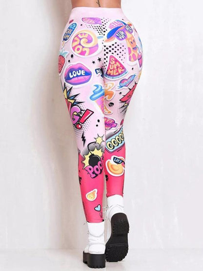 Fashion Printed Wrap Sports Leggings