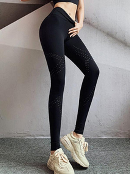 Wrap Solid High Waist Breathable Sports Leggings