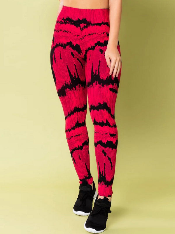 Striped Printed Skinny Leg Wrap Leggings