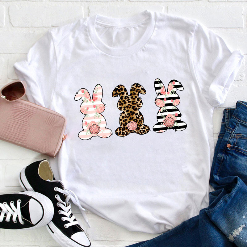 Cute Outstanding Bunnies Teacher T-Shirt