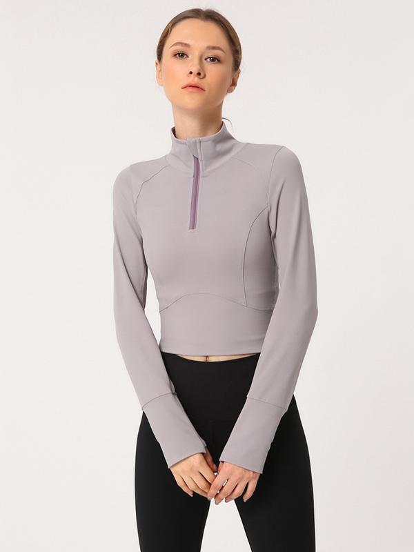 Bodycon Zipper Breathable Yoga Tees