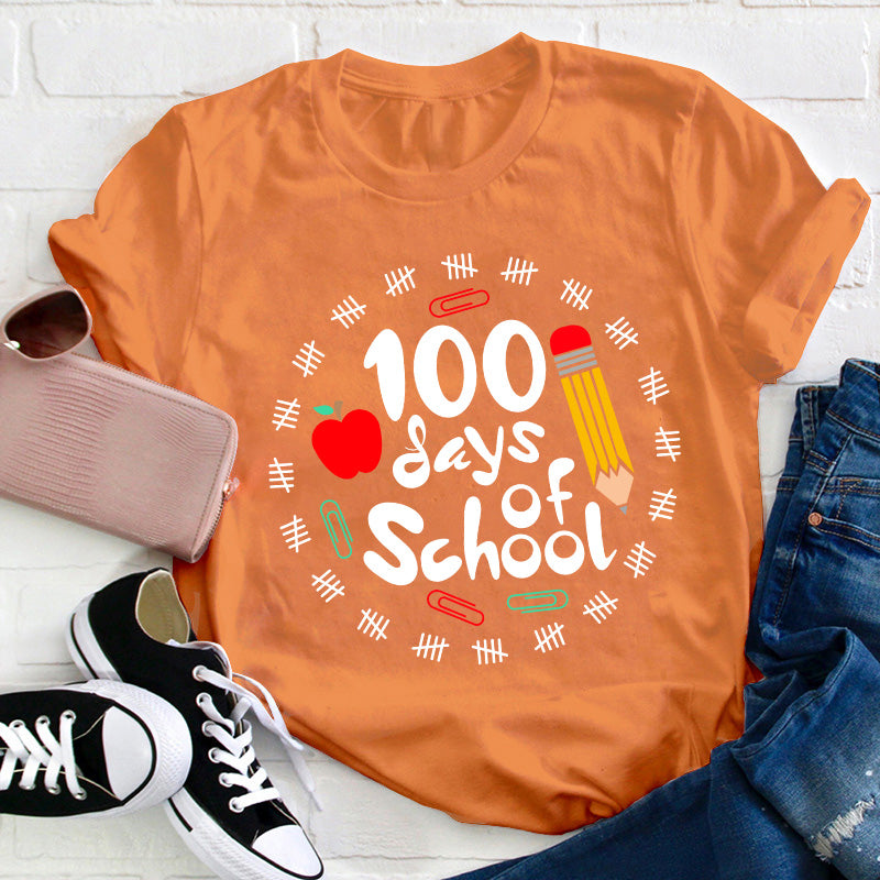 100 Days Of School Teacher T-Shirt