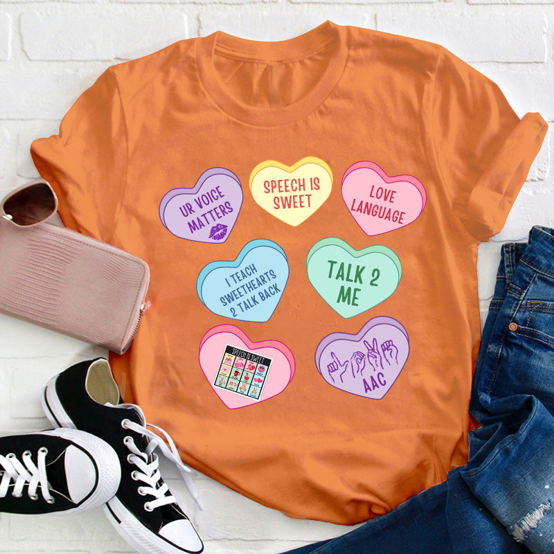 Valentine Speech Therapy Teacher T-Shirt