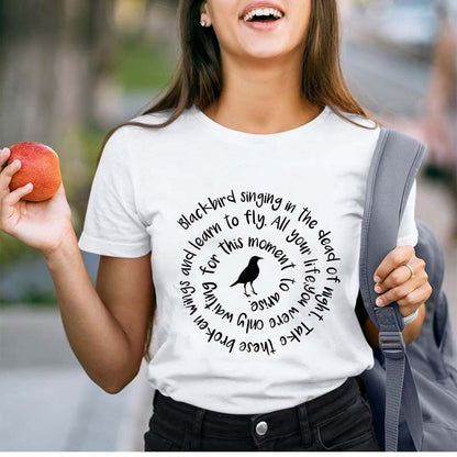 Blackbird Singing In The Dead Of Night Teacher T-Shirt