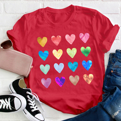 Colorful Love Combination Teacher T-Shirt