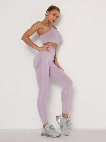 Wrap Solid Absorb Sweat Yoga Suits