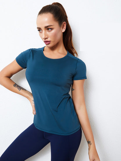 Quick-Dry Solid Color Breathable Sports T-Shirts