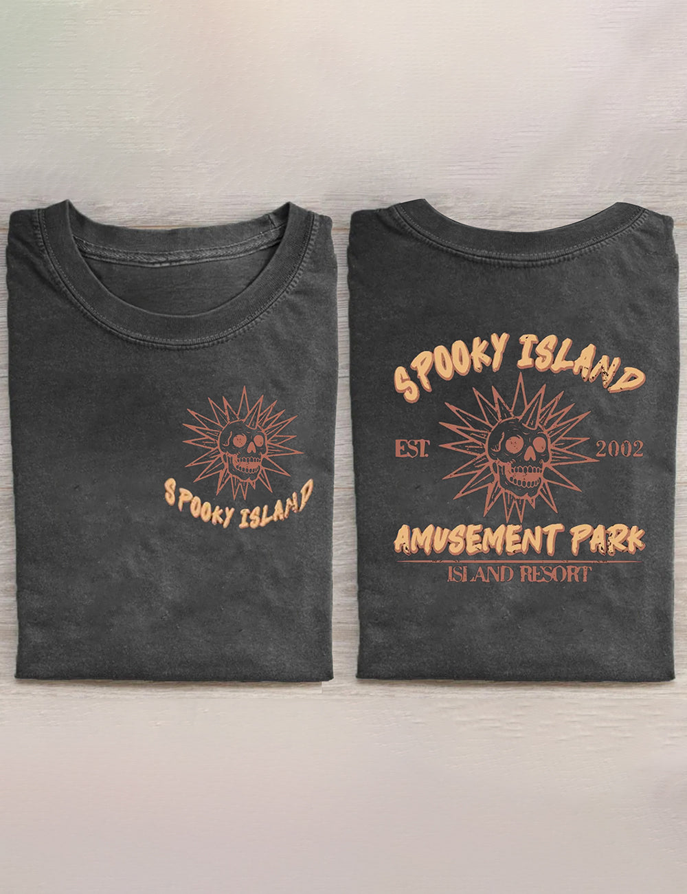 Spooky Island Retro Halloween Movie T-Shirt
