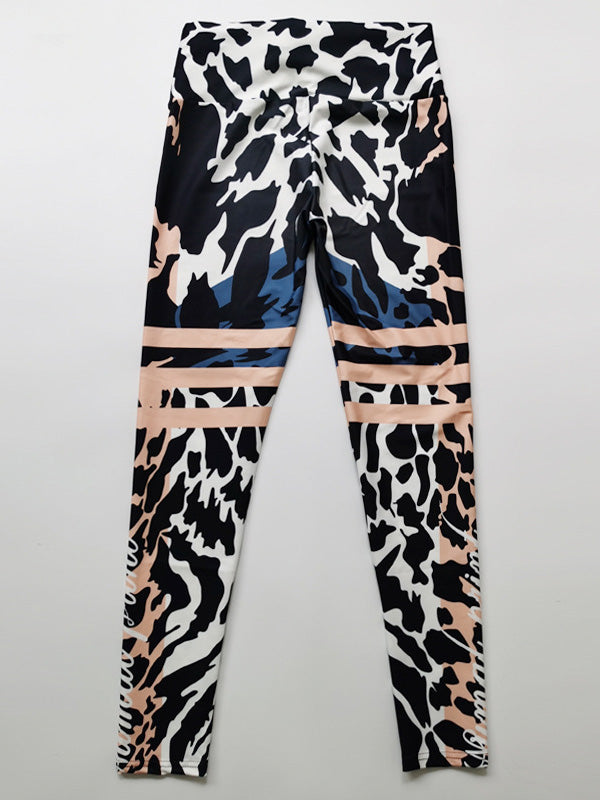 Fashion Leopard Print Empire Tight Running Fitness Yoga Leggings