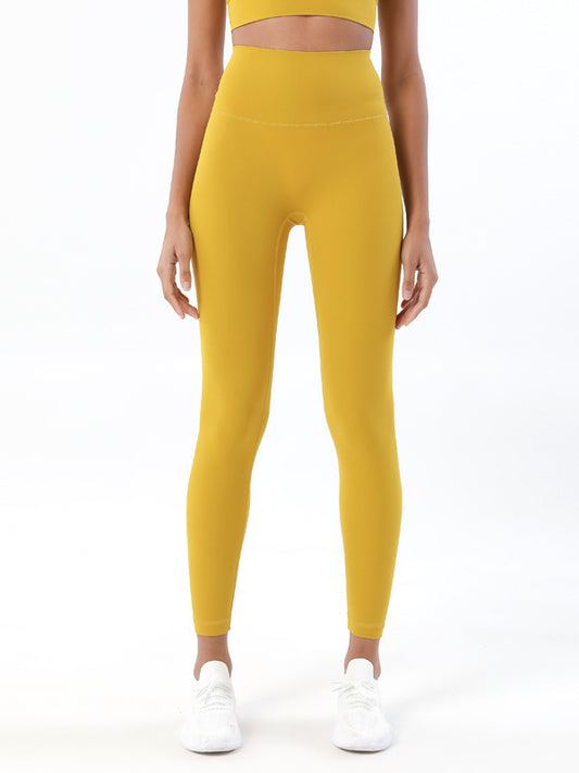 High-Waisted Pockets Solid Color Yoga Bottoms