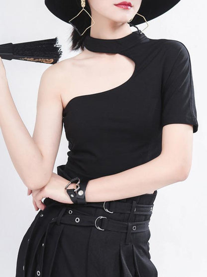 Sexy Wrap Exposed Navel Solid Cropped Tee