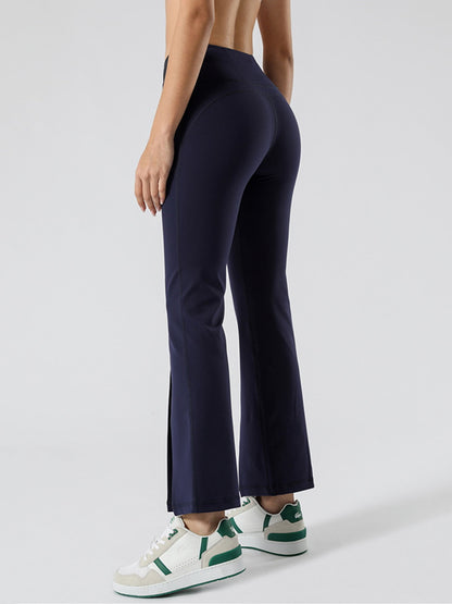 Solid Color Flexible High-Waisted Yoga Pants