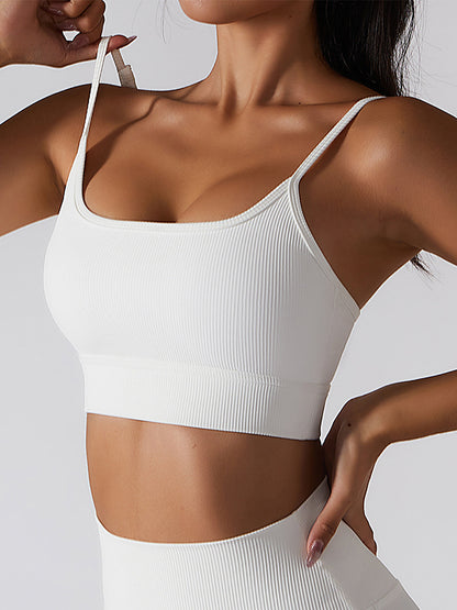 Solid Gather Yoga Bra