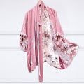 Wearshes Simple Lined Vintage Urban Print Crop Kimono Duster