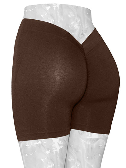 Butt Lifter Skinny Yoga Bottoms Solid Color Shorts