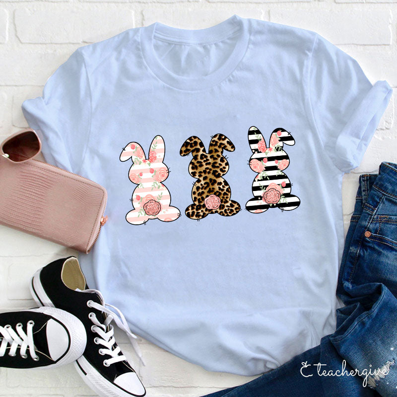Cute Outstanding Bunnies Teacher T-Shirt