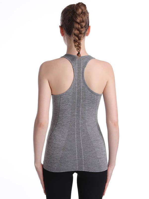 Seamless Solid Color Breathable Sports Vest Top