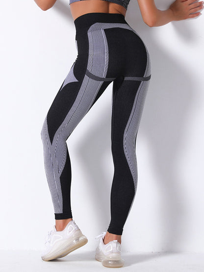 Seamless Knitted Breathable Printing Tight Yoga Fitness Leggings