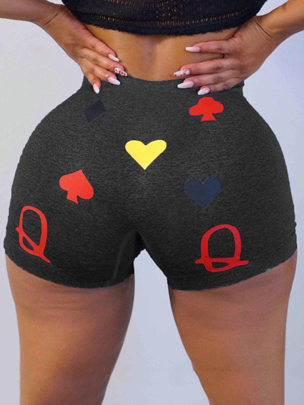 Card Printing Buttock Lifting Tight Fitting Nightclub Style Short