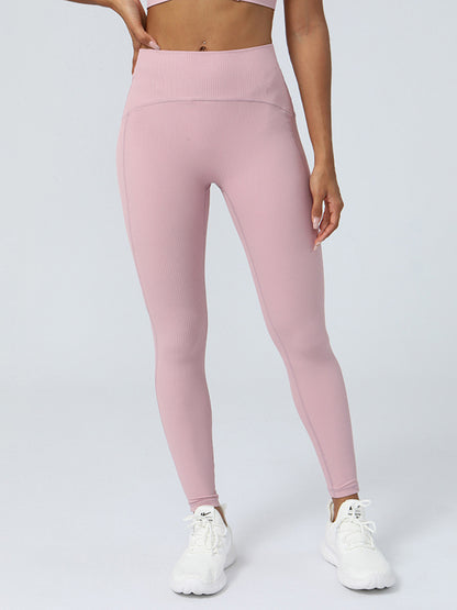 Wrap High-Waisted Pockets Solid Color Leggings