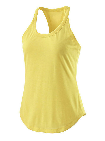 U Collar Backless Breathable Soild  Vest