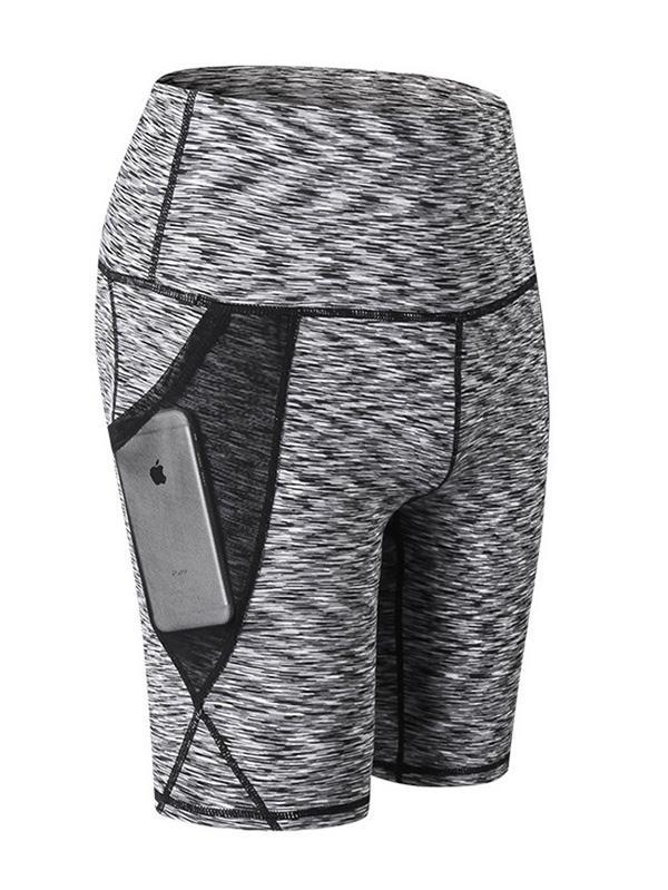 Wrap Sweat-Absorbent High-Waisted Sports Shorts