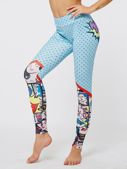 Cartoon Printed Fitness Leggings