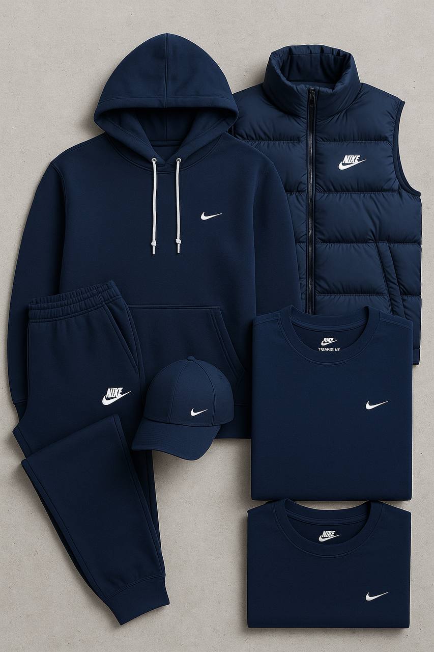 NkTM Complete Set – Sweatshirt, Pants, Puffer Jacket & T-shirt