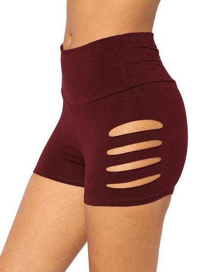 High Waist Hollow Sport Shorts