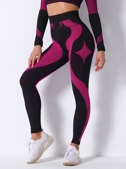 Seamless Knitted Breathable Printing Tight Yoga Fitness Leggings