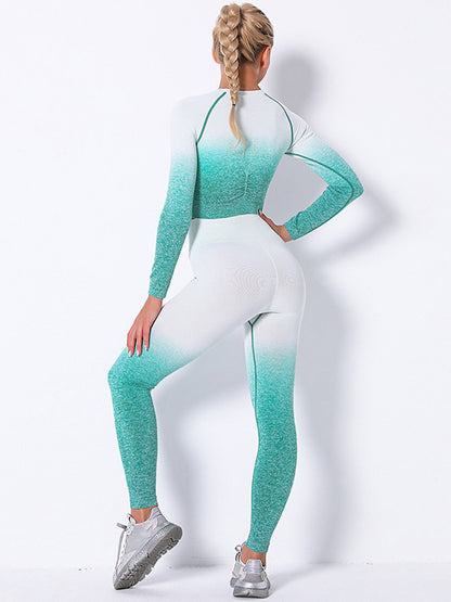 Gradients Mdriff Baring Long Sleeves Tight Fitting Gym Suits