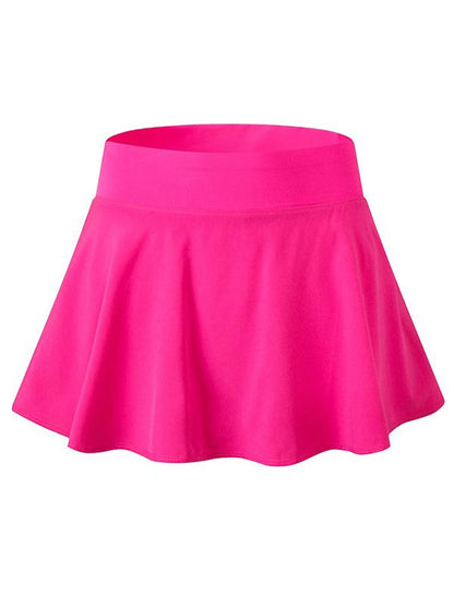 Solid Color A-Line Culottes Sports Shorts