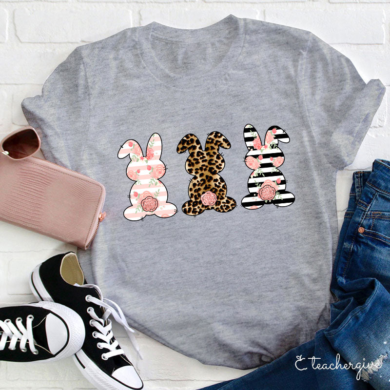 Cute Outstanding Bunnies Teacher T-Shirt