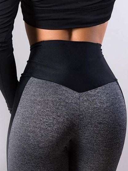 Wrap Contrast Color Sports Leggings