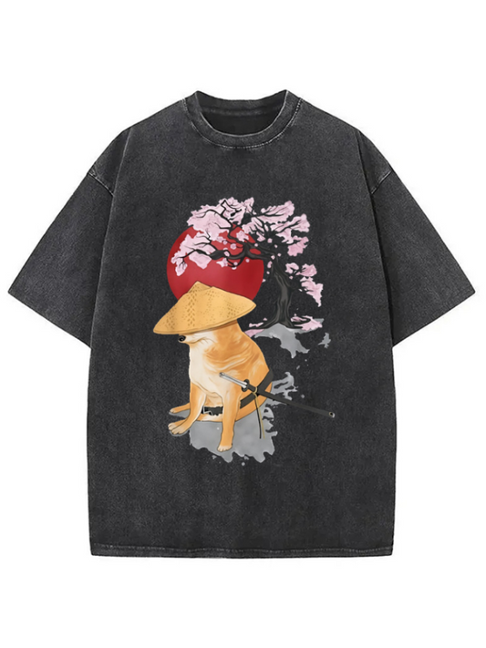 Meme Cheems Japones Japanese Washed T-shirt