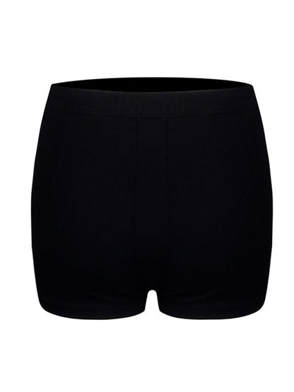 Color-Block High-Waisted Elasticity Yoga Skinny Shorts