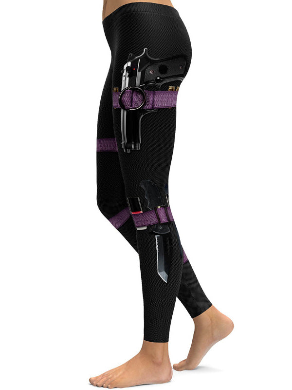 Equipped Digital Printing Tight Empire Yoga Leggings