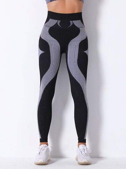 Seamless Knitted Breathable Printing Tight Yoga Fitness Leggings